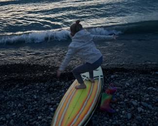 She was just about ready to jump in the other night when it was 60 degrees. 