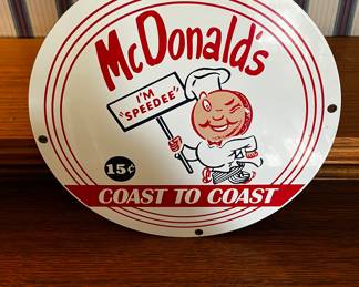 McDonald’s porcelain sign 