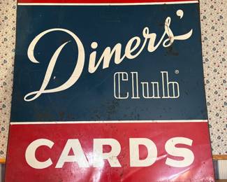 Metal Diners’ Club sign 
