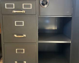 Filing cabinet with safe 