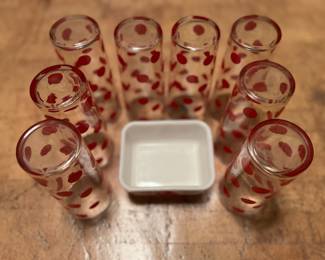 Mid-century glass set 