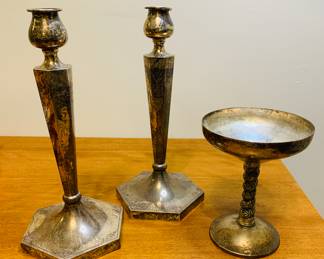 STERLING SILVER CANDLESTICKS