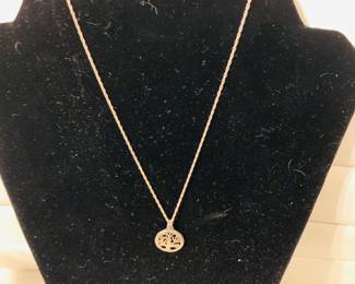 STERLING SILVER NECKLACE AND PENDANT