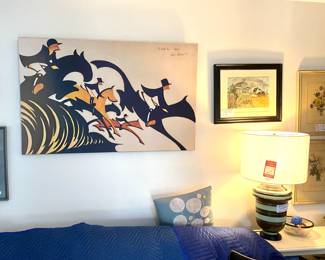 The Hunt -- Giclee of 1910 British Wood print 