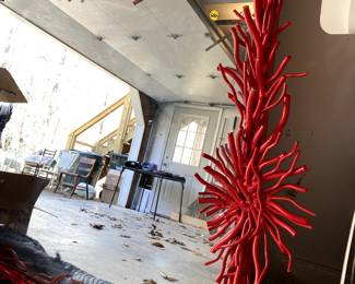 Detail of vintage wrought iron Mirror 