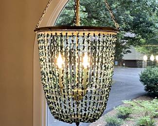 Ethan Allen Turquoise Chandelier 