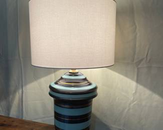 HAND PAINTED GLASS LAMP - BY SHINE FURNITURE COMPANY