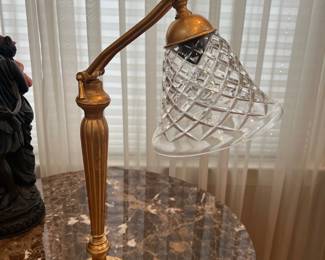 table lamp gold brass crystal desk lamp
