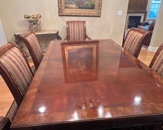 Ethan Allen Dining table with serving ware drawer