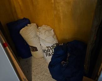 Noth Face and others sleeping bags