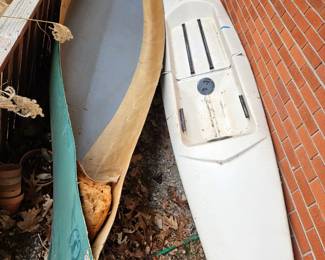 fiber glass canoe needs work sail boat,