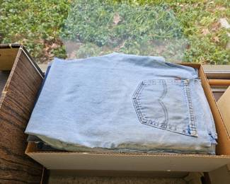 Vintage Levi worn blue jeans