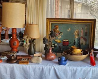 Primitive hand made wood bowls