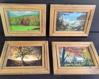 Four Nature Prints With Trees