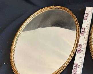 Two Decorative Mirrors with Golden Frames