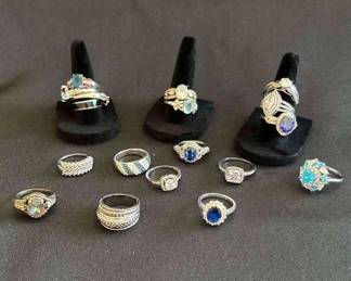 Ring Collection Silver and Costume 