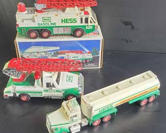 007 Three Hess Trucks, One with Original Box