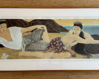 "Japanese Pearl Divers" by Muramaga Kudo, lithograph