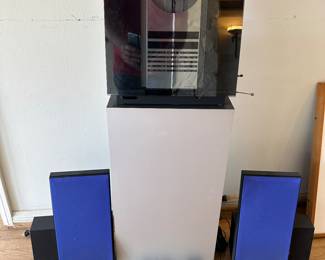 Bang & Olufsen CD player, Speakers, and CD Storage Tower