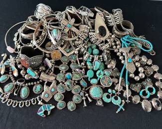 Sterling Silver set with Semi-Precious Gem Stones