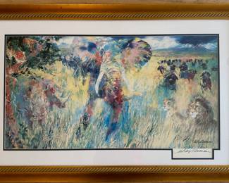 "The Big Five" by Leroy Neiman, lithograph