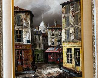 "Rue Lepic" Momartre, Paris by Jose DeRoca, oil on canvas