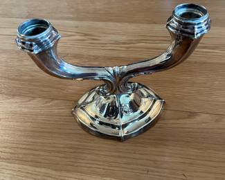 Two Sterling Silver Candleholders
