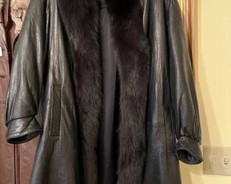 Beautiful Koslow Leather with Mink outer Lining