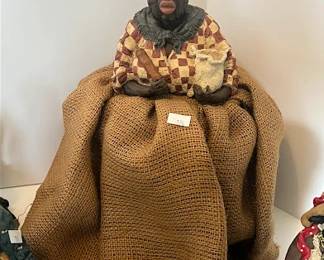 FOLK art African American doll