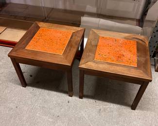 Brown Saltman mid century modern side tables