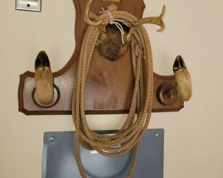 Taxidermy coat and hat rack