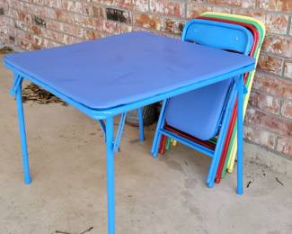 Child's folding table and chair set