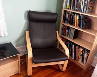 Modern Accent Wood Frame Lounge Chair -                  
37"h x 40"w x 36"d