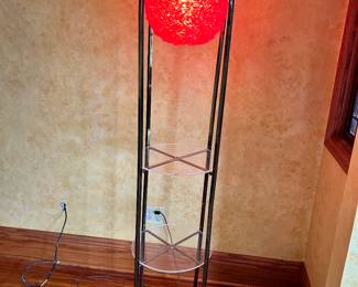 Mid century spaghetti shade lamp table