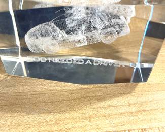 Earnhardt glass paper weight