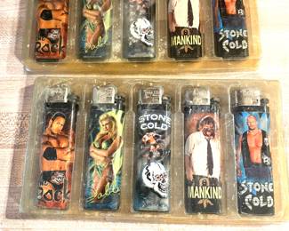 Large collection of old zippos