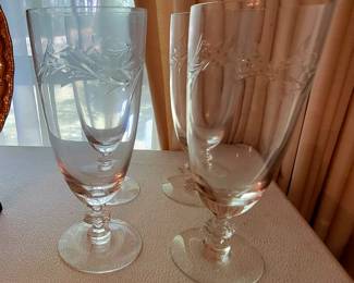 Tiffin "Delores" Set of 4 Water/Ice Tea Glasses