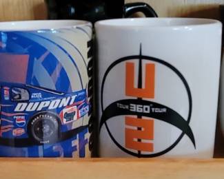 Assorted Coffee Mugs to include Jeff Gordon Coffee Mugs and Vintage Whistle for your Milk Mug