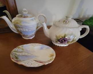 Paragon Cliffs of Dover Tea Pot & Dish 
