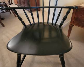 Nicholas & 
Stone Black w/Gold  Comb Back Accent Arm Chair