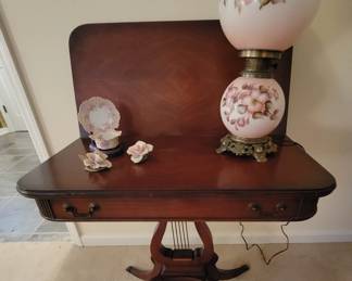 19th Century Lyre Gaming Table