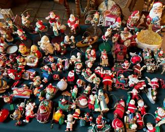 Dozens of Hallmark ornaments. 
