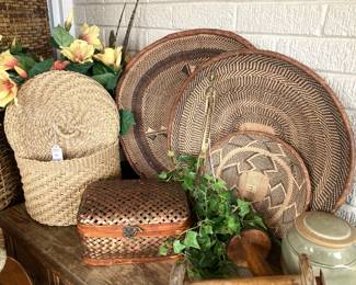 Lots of textured and woven items