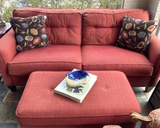 Sofa and matching ottoman