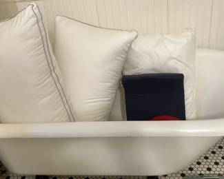 Tub full of pillows