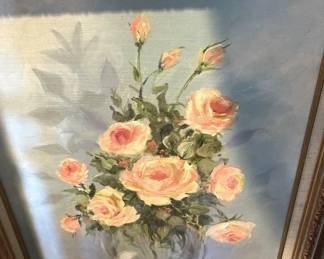 Roses - oil on canvas