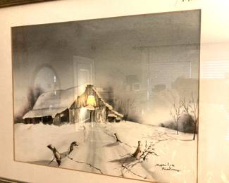 Framed art - snow scene