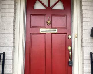 Look for the red door at 412 West First.