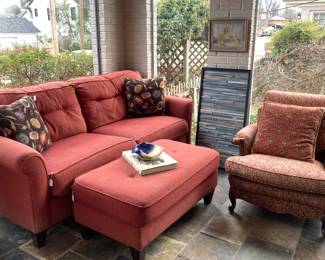 Sofa and large ottoman