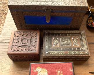 Carved boxes